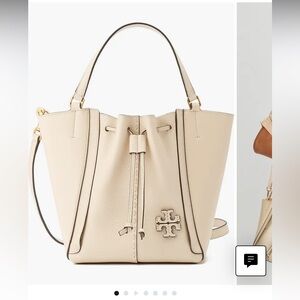 Tory burch mcgraw firefly hand bag, “brie” color great condition